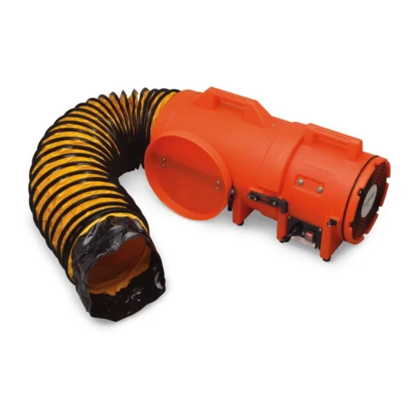 Blower 8" Axial AC Compact Canister & Ducting 15 ft