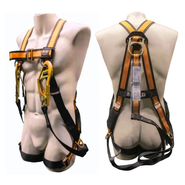Kit Arnés 3D + Línea de Vida con Shock Absorber Doble Gancho