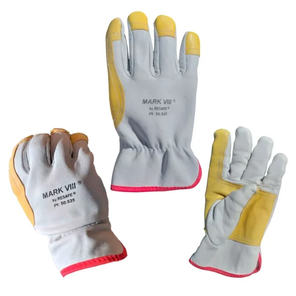 Guante de Cuero 8 Dedos Anti Impacto