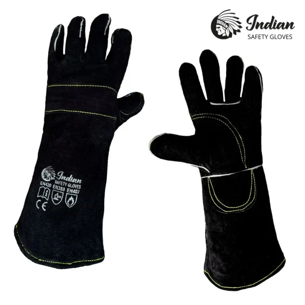 Guante Soldador de Cuero Premium 16" Indian Safety