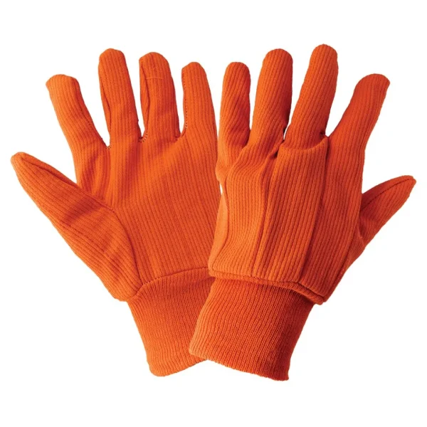 Guante de Algodón Anaranjado de Alta Visibilidad