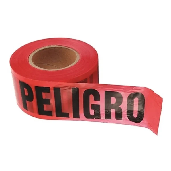 Cinta de Peligro Roja Barricada Rollo de 3" x 1000 ft