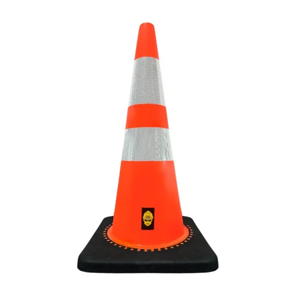 Cono de Tráfico PVC Naranja 36" y Base Negra de 14 x 14"