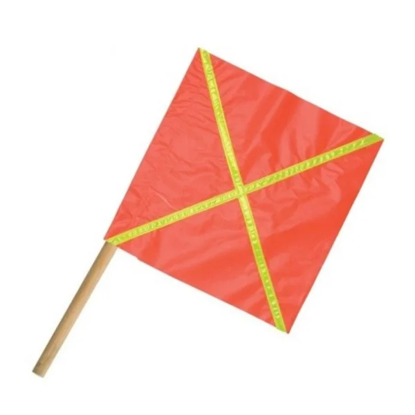 Bandera de Seguridad con Cinta Reflectiva Size 60 x 60 cm