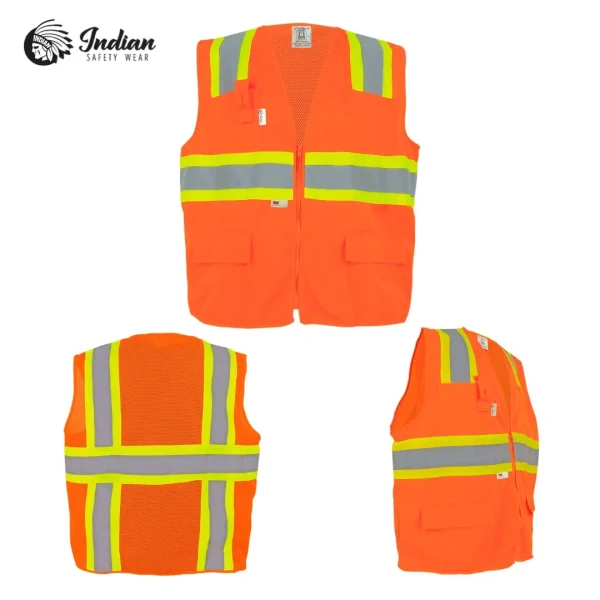 Chaleco de Seguridad Supervisor Anaranjado Cinta Bicolor 3M